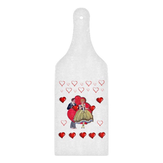 Planche À Découper Table de coupe de verre Saint-Valentin (Devant)