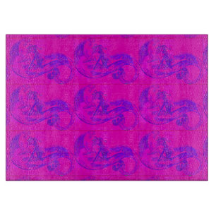 Planche À Découper table de coupe en verre de sirènes roses