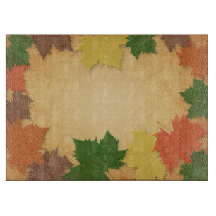 Planche À Découper Table de coupe en verre thème automne