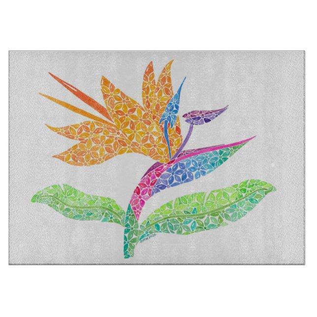 Planche À Découper Tableau de coupe de l'Oiseau du Paradis (Devant)