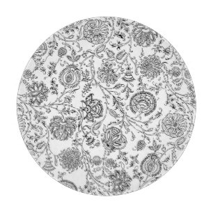 Planche À Découper Tableau de coupe floral noir