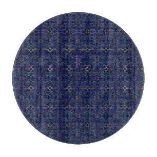 Planche À Découper Tableau de découpe géométrique bleu