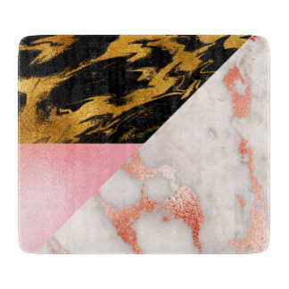 Planche À Découper Tableau de découpe géométrique Motif en marbre