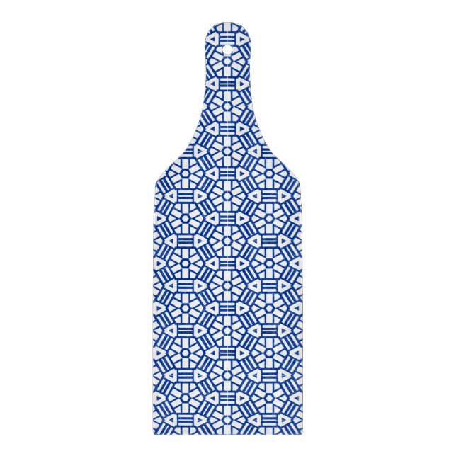 Planche À Découper Tableau de découpe - Hexagon et Barres (bleu) (Devant)