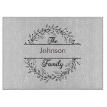 Tableau de découpe monogrammé