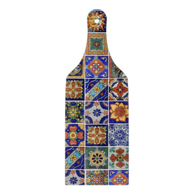 Planche À Découper Talavera Carrelage Image Pagaie en Verre Style Sud (Devant)