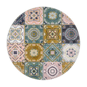 Planche À Découper Talavera Indian : Patchwork, Ethnic Mosaic.