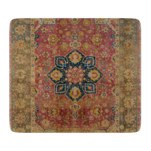 Planche À Découper Tapis rouge or Kashan tapis Perse Asiatique