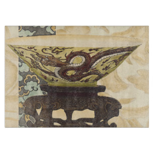 Planche À Découper Tapisserie asiatique avec la conception de cuvette