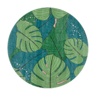 Planche À Découper Tapisserie de feuilles tropicales : verdure Vintag
