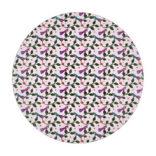 Planche À Découper Tapisserie Motif Sans Fin Floral Oiseau Coloré