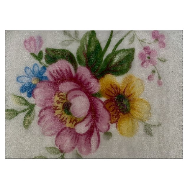 Planche À Découper Tea Cup Bouquet  (Devant)