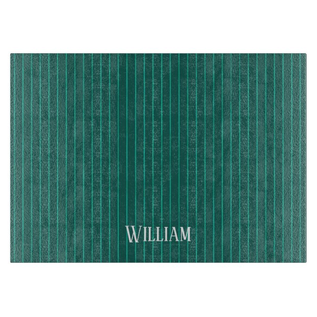 Planche À Découper Teal pinstripes (Devant)