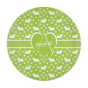 Planche À Découper Terriers écossais blancs (Chiens écossais) Lime ve