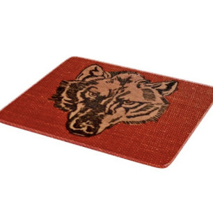 Planche À Découper Tête de loup sur le rouge