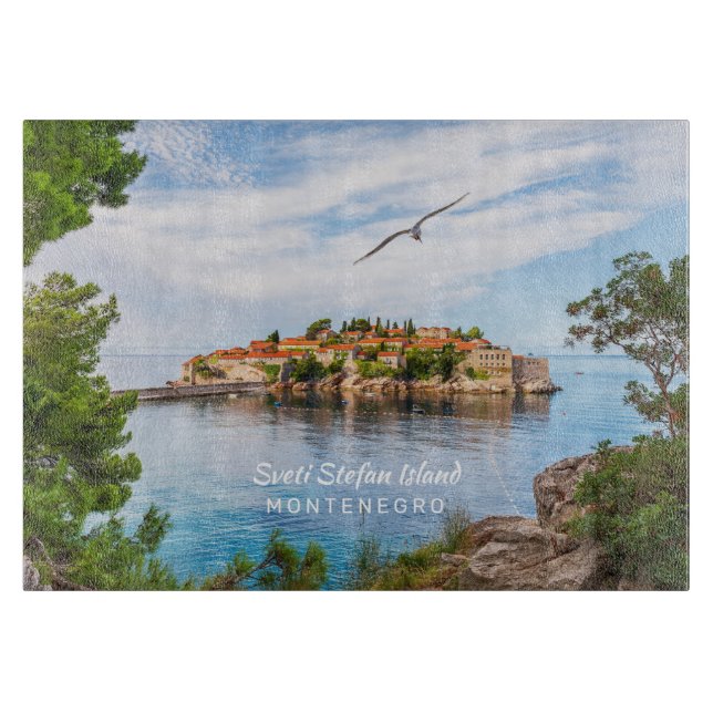 Planche À Découper Texte personnalisé Monténégro (Devant)