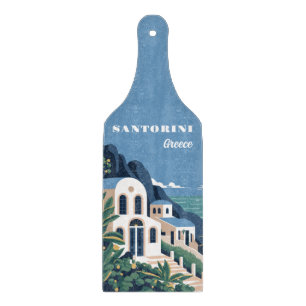 Planche À Découper Texte personnalisé Santorin Grèce