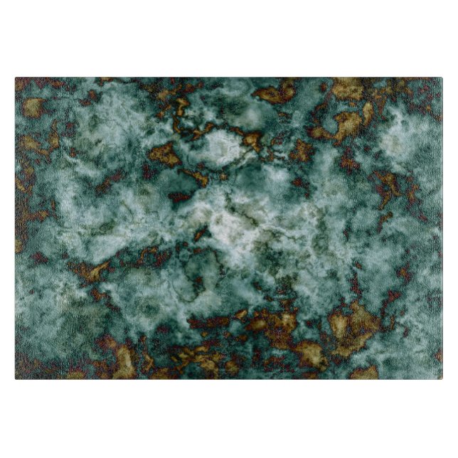 Planche À Découper Texture de marbre vert avec des veines (Devant)