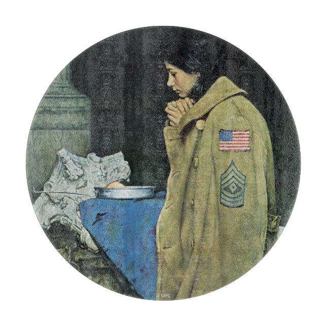 Planche À Découper Thanksgiving de réfugié (Devant)