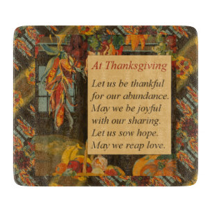 Planche À Découper Thanksgiving Poem Automne Couleurs Couleur de la s