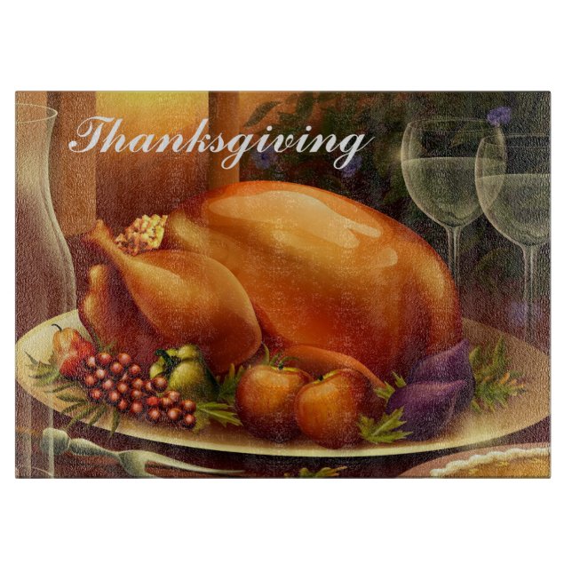 Planche À Découper Thanksgiving Turquie (Devant)