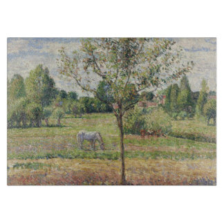 Planche À Découper The Meadow with Grey Horse, Eragny, Oil Painting
