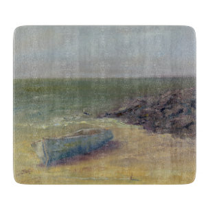 Planche À Découper Tide's Rolling In - Bateau sur le rivage