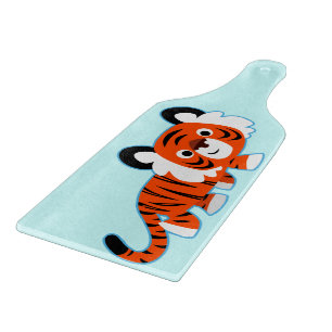 Planche À Découper Tigre de dessin sur la pagaie de la planche à déco