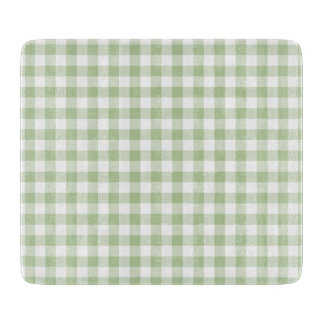 Planche À Découper Tiny Sage and White Gingham