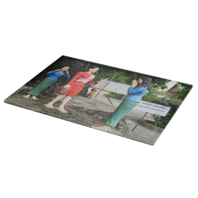 Planche À Découper Tirer Les Visages Derrière Le Dos (Coin)