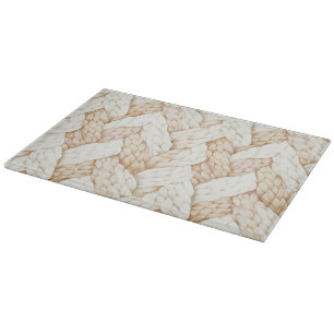 Planche À Découper Tissages Blanc Crème