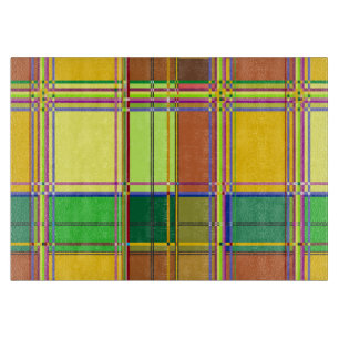 Planche À Découper Tissu coloré des Caraïbes Madras Tartan