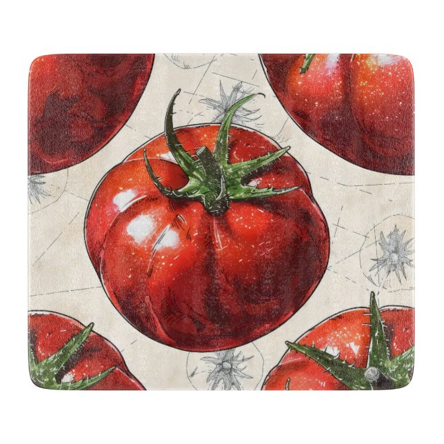 Planche À Découper Tomates rétro (Devant)