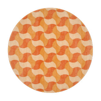 Planche À Découper Tons oranges géométriques : Carreaux Abstraits
