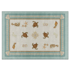 Planche À Découper Tortue de mer de la mer de la plage Astoïdes de me