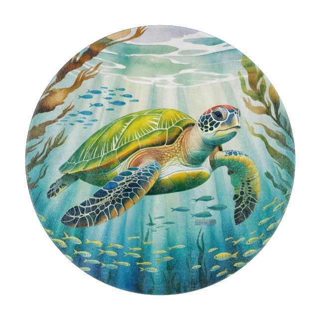 Planche À Découper Tortue peinte (Devant)