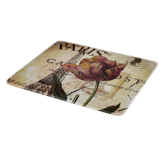 Planche À Découper Tour Eiffel et tulip (Coin)