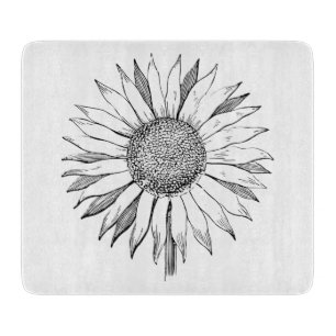 Planche À Découper Tournesol illustré
