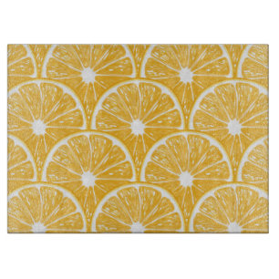 Planche À Découper Tranches orange, motif de fruits tropicaux