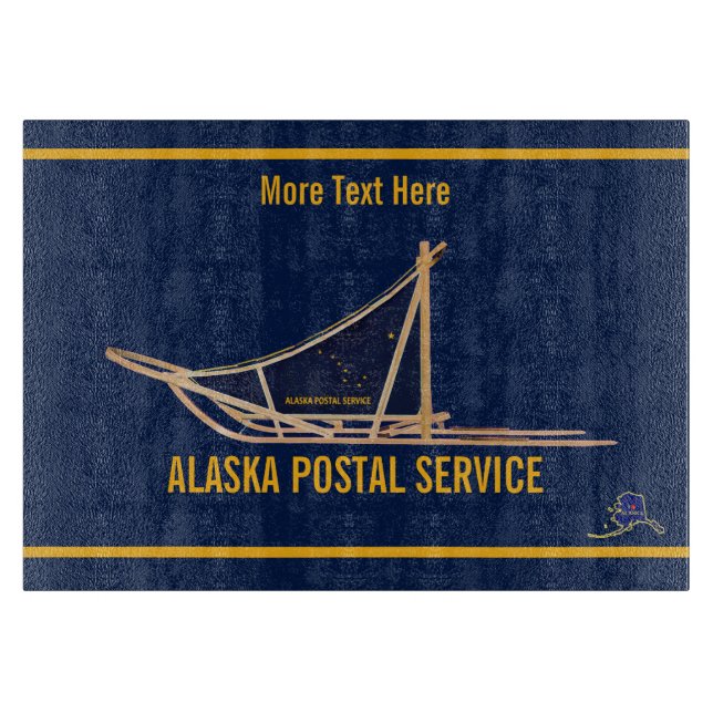 Planche À Découper Transporteur postal de l'Alaska Dog Sled (Devant)