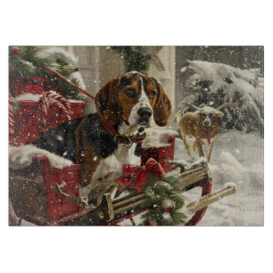 Planche À Découper Treeing Walker Coonhound Dog Christmas Festive