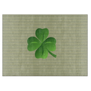 Planche À Découper Trèfle irlandais chanceux chic et tendance