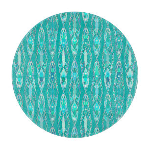 Planche À Découper Tribal Batik - Turquoise et Aquamarine