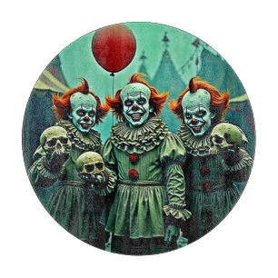 Planche À Découper Trois Clowns Déplaisants Crâne conception de la pe