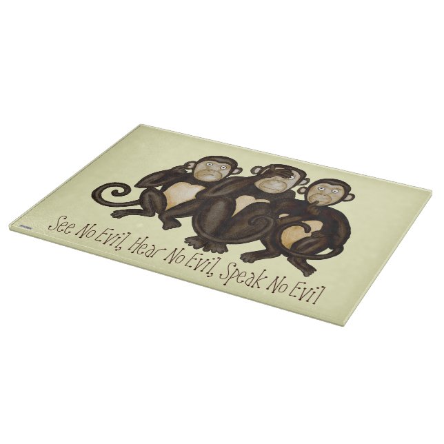 Planche À Découper Trois singes sages (Coin)