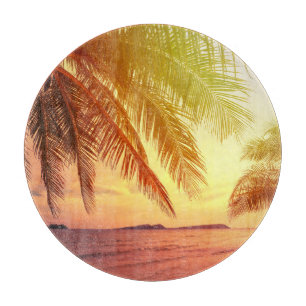 Planche À Découper Tropical Beach Paradise : Paysage serein.