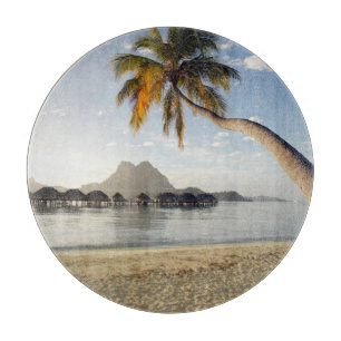 Planche À Découper Tropical Beaches Beach Huts, Bora Bora