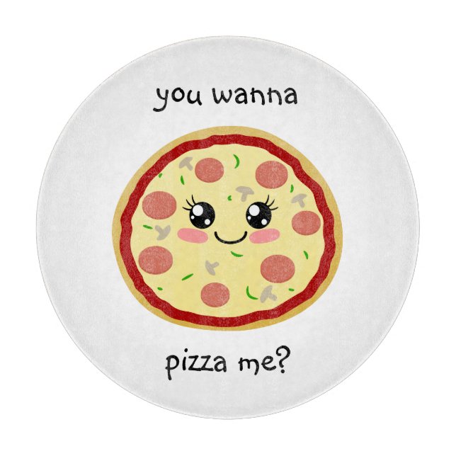 Planche À Découper Tu veux me pizza ? (Devant)