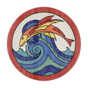 Planche À Découper Tuile vintage d'île de Catalina - panneau de