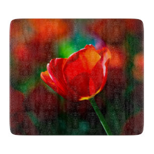 Planche À Découper Tulipe rouge - Mystère de floraison
